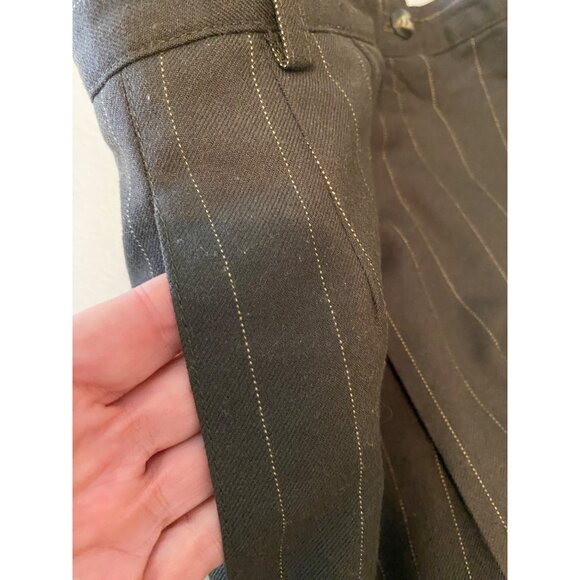 Benard Holtzman Harve Bernard Womens Pinstripe Brown Wool Pantsuit Size 10 - Picture 8 of 16